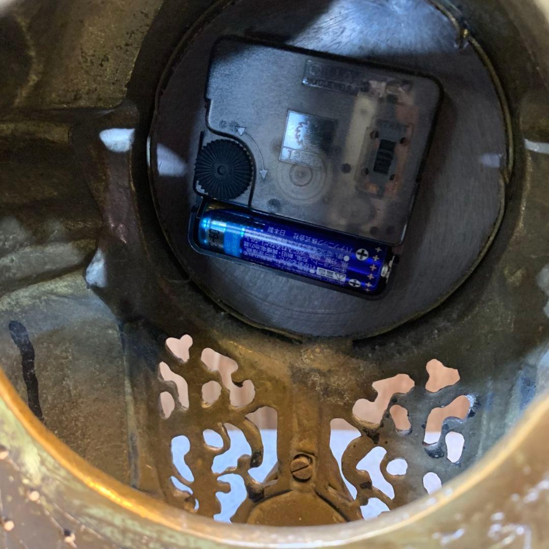 I468R クオーツ 置き時計 アンティーク 真鍮 クラシック