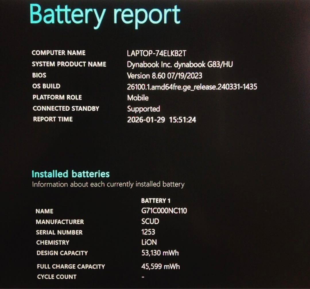 バッテリー良好！美品【第11世代i5/16GB】G83/HU 高性能&軽量薄型