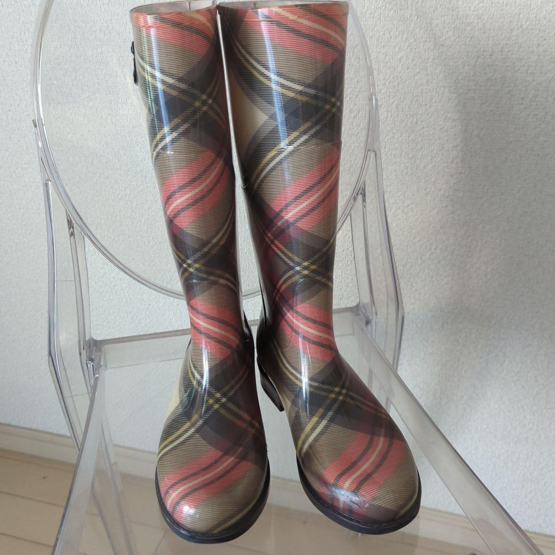 ヴィヴィアン・ウエストウッド　チェック柄 レインブーツ