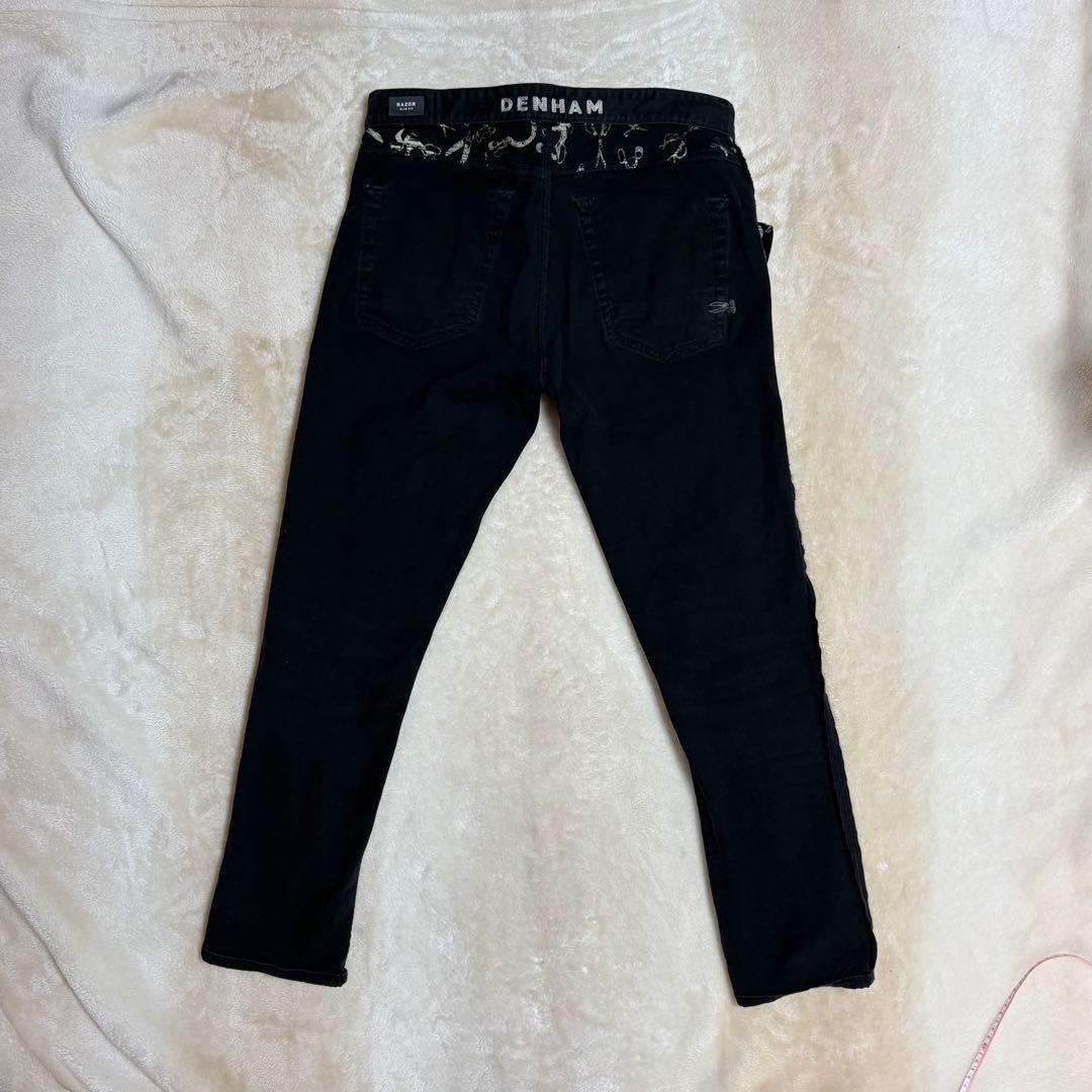 カラス デンハム RAZOR ルーマニア製 W32 L34 ブラック