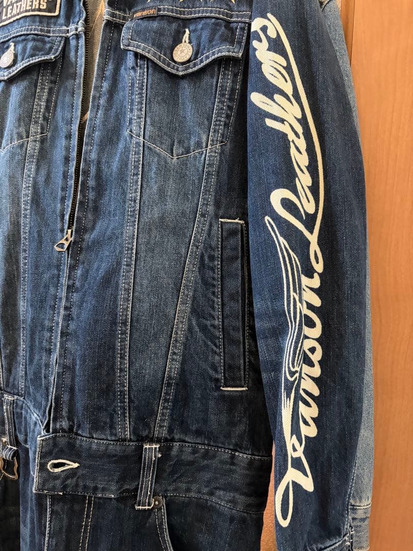 VANSONデニムつなぎ オールインワン