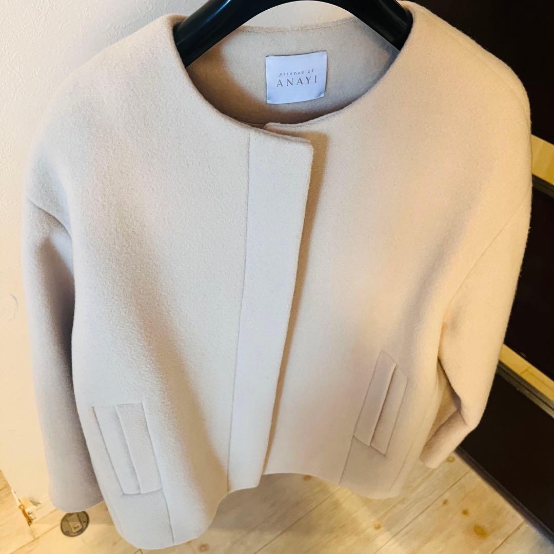 新品☆ANAYI ウールビーバークルーコート/セオリー、23区、セルフォード