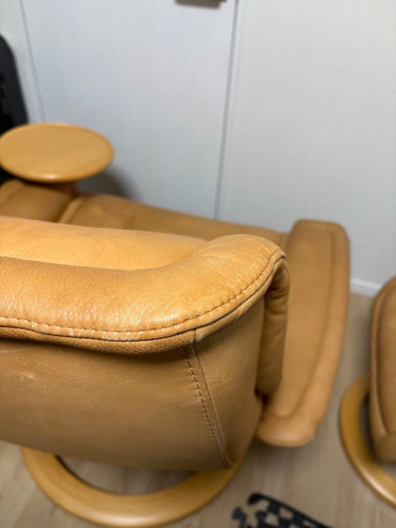 希少廃盤 Lサイズ 最高級ロイヤル エコーネス ストレスレスチェア①