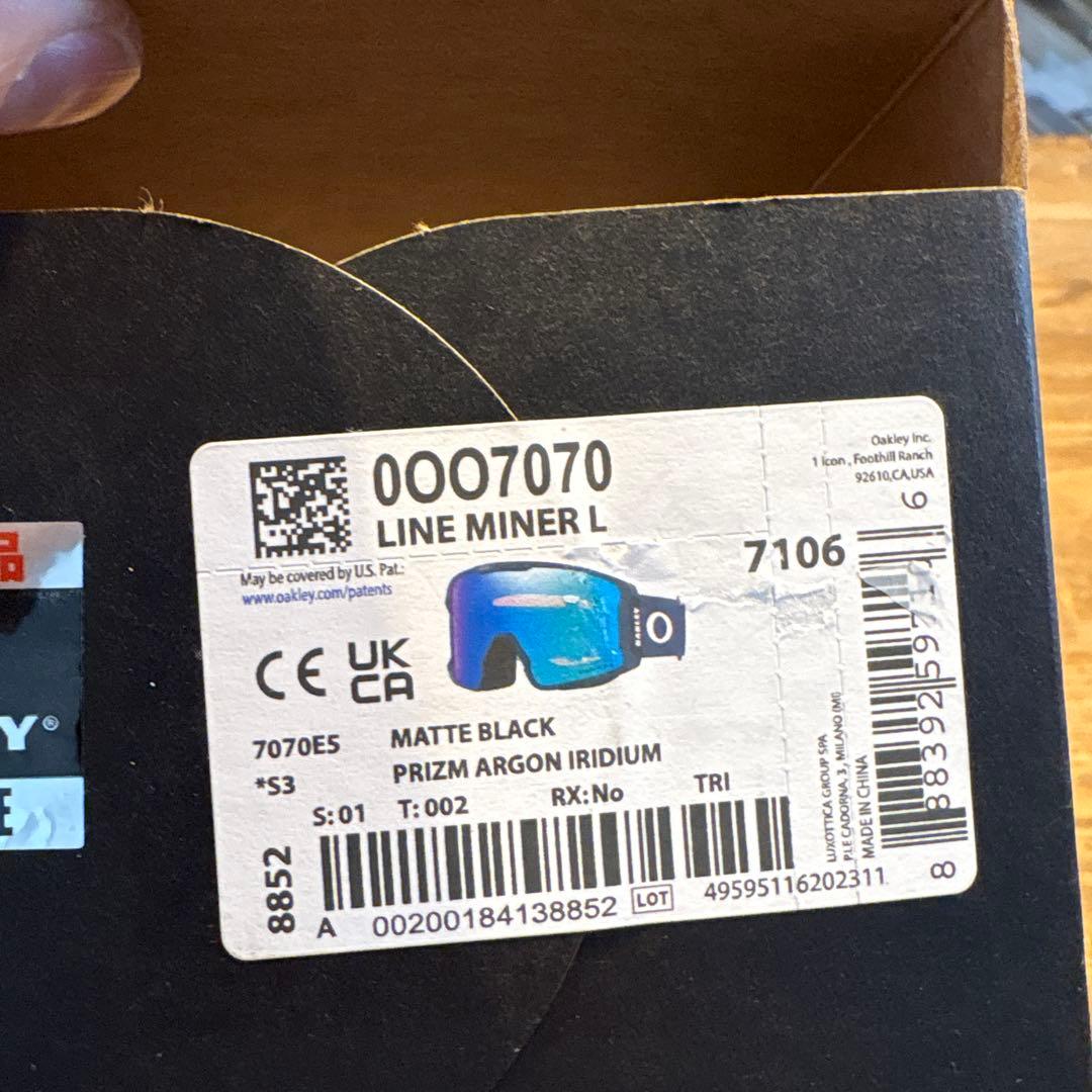 新品 未使用OAKLEY オークリー　Line Miner L スノー　ゴーグル