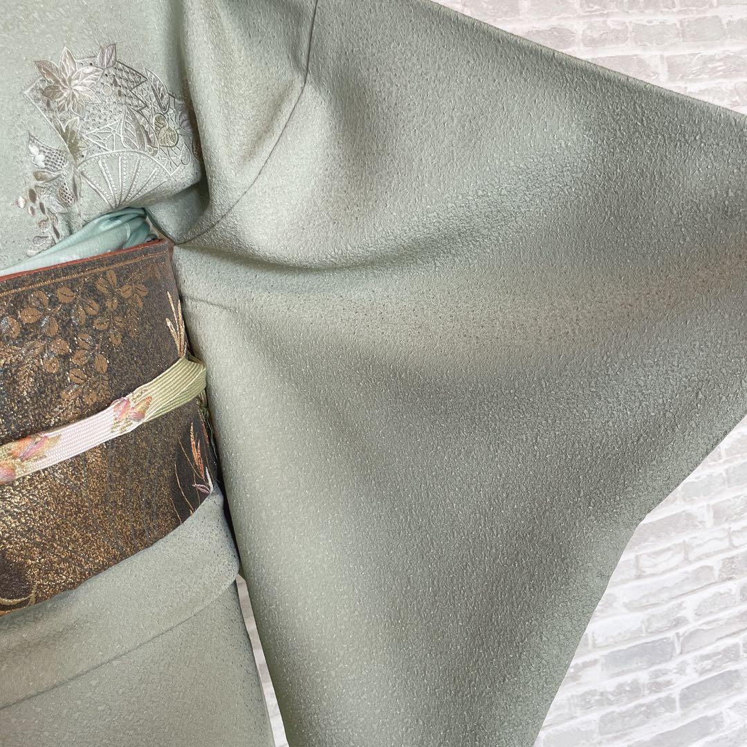 訪問着　フルセット　辻ヶ花　汕頭刺繍　扇子　気品ある雰囲気　雅やか　入学式　L4