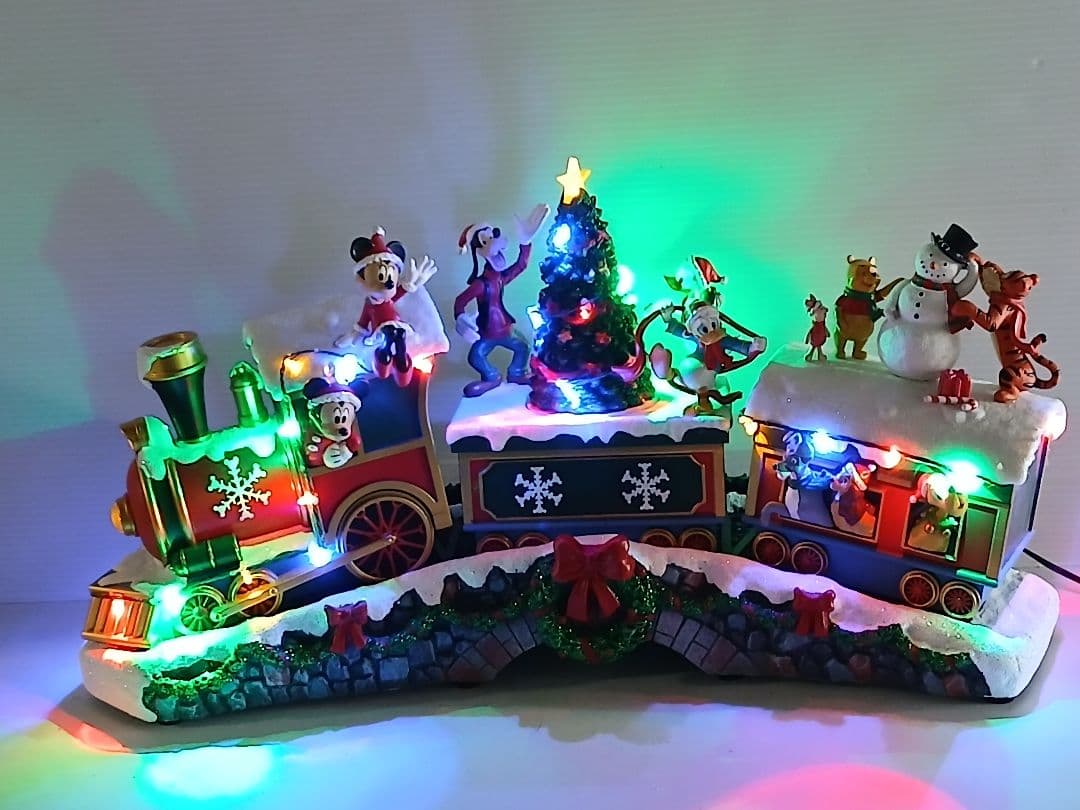 ディズニー　クリスマストレイン　サウンド付き、クリスマス飾り　照明LED