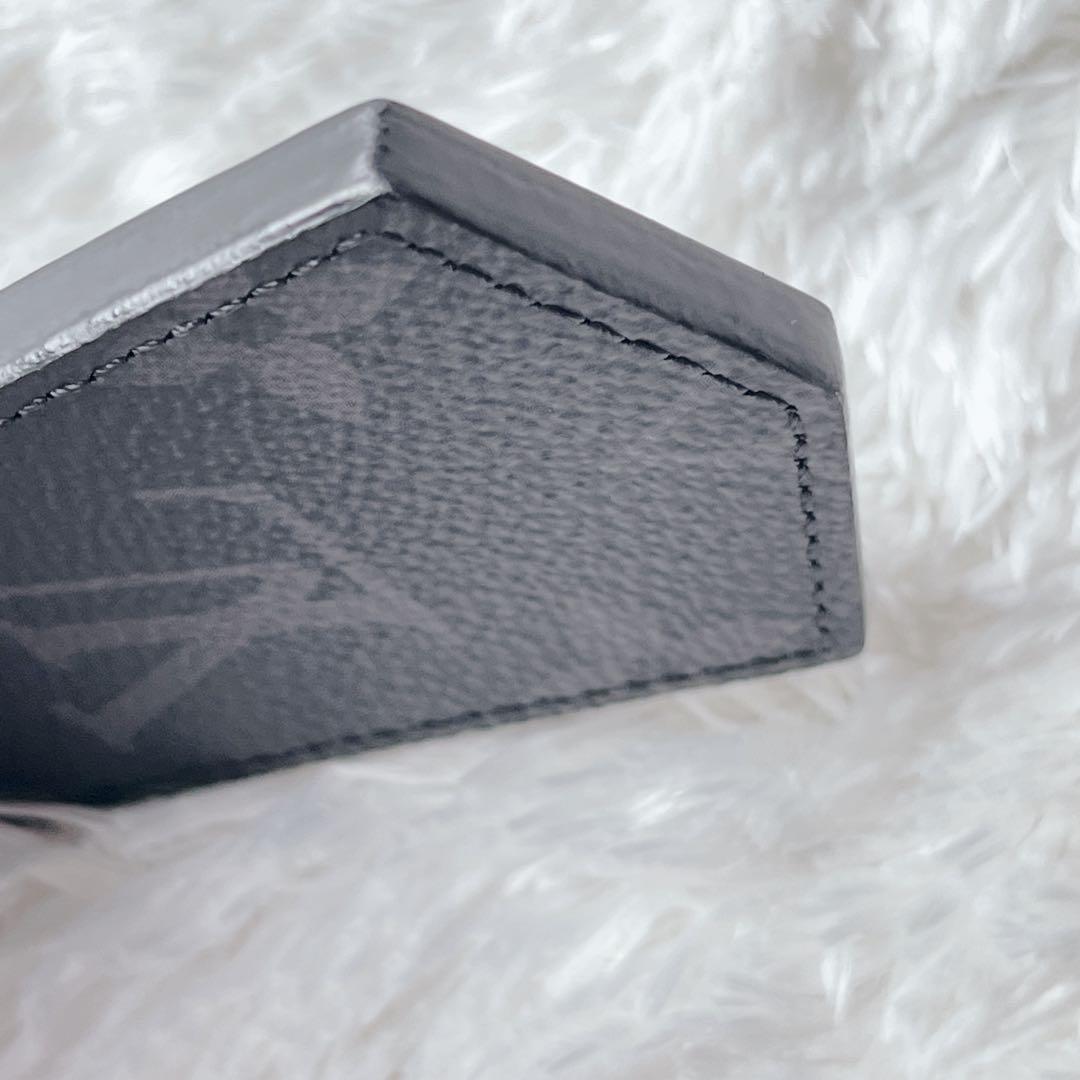 【美品】 ルイヴィトン キーホルダー 黒 モノグラム エクリプス アンシャッペ