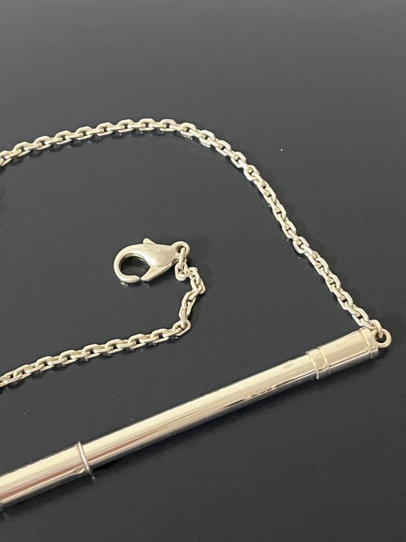 【美品】エルメス銀製製ボールペン チェーン付き（正規品）芯インクなし