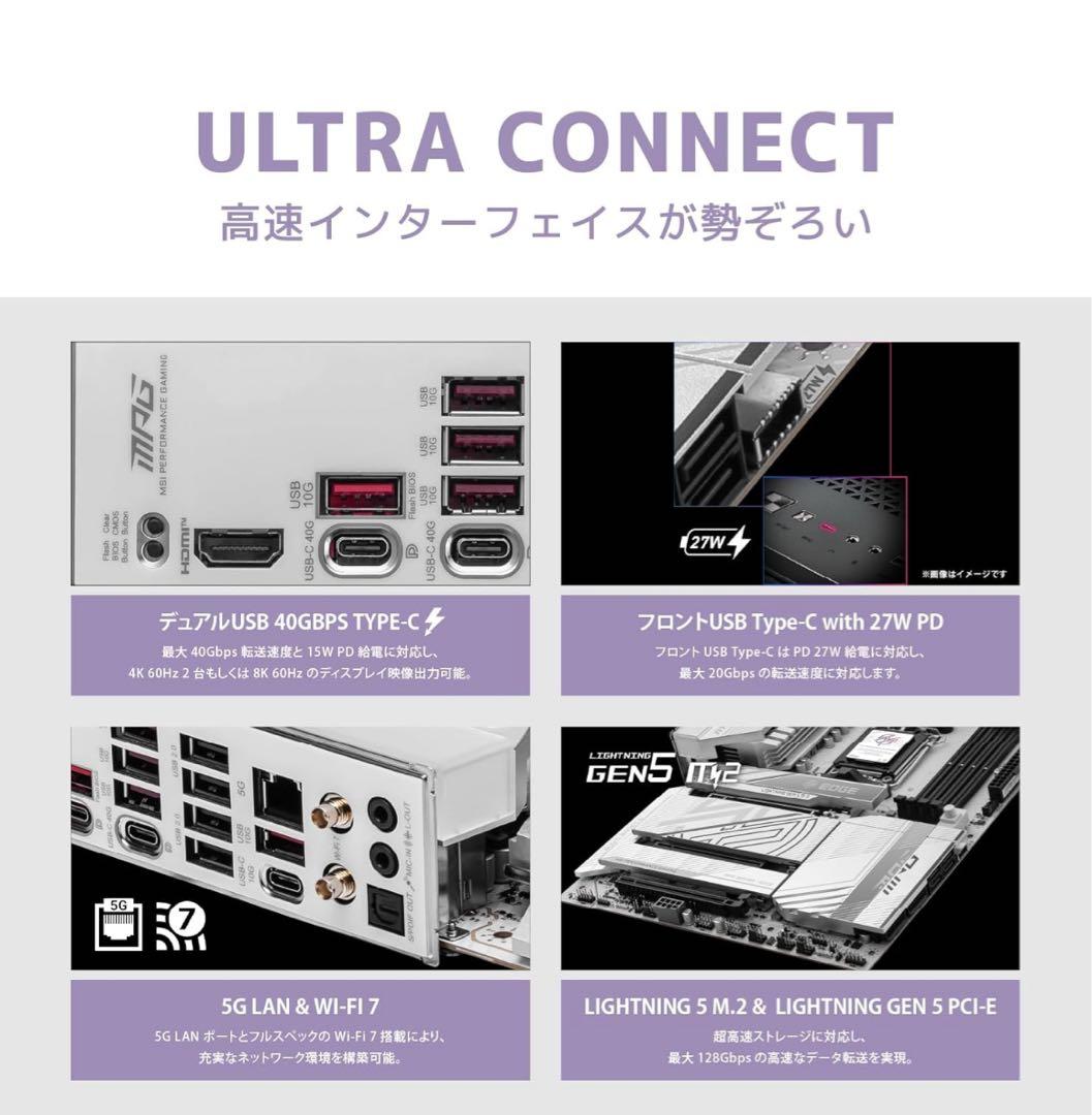 【完全未開封】MSI マザーボード MPG X870E EDGE TI WIFI