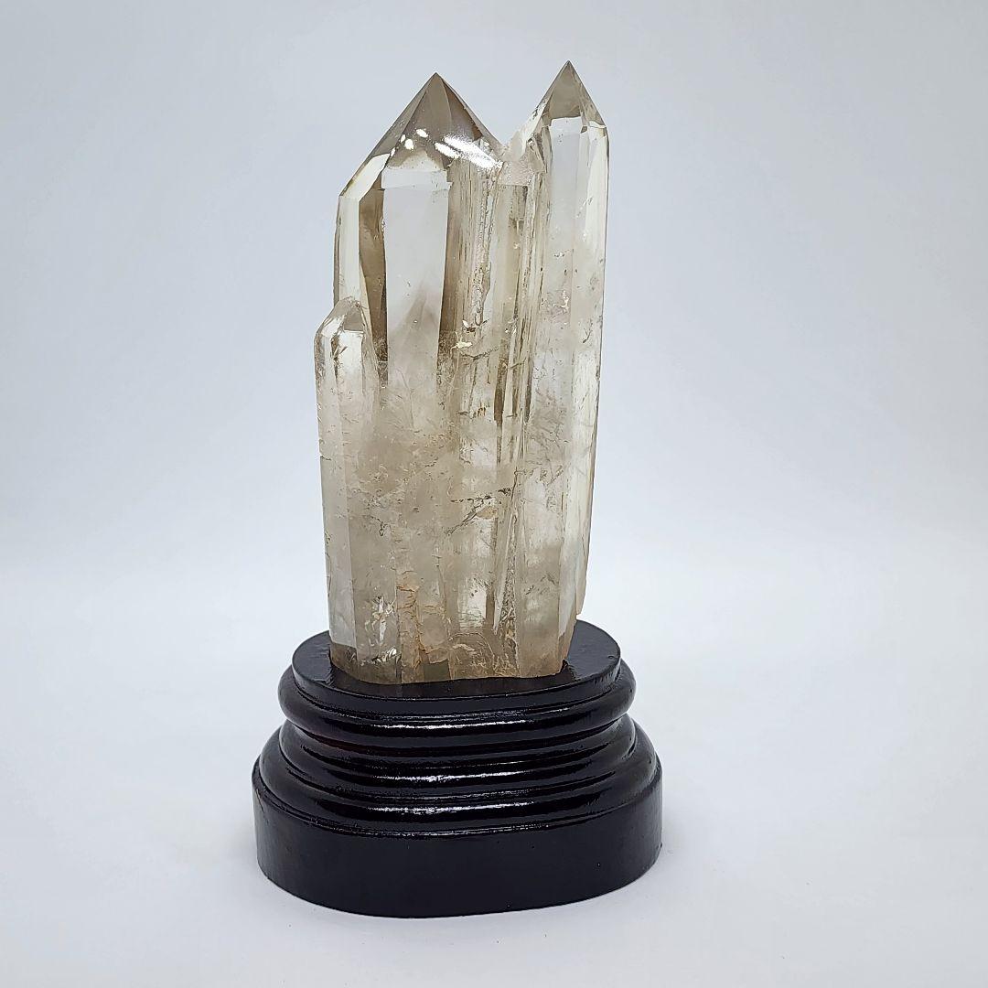 ファントム入りスモーキークォーツ ツインタワー 大型16cm 天然石 原石