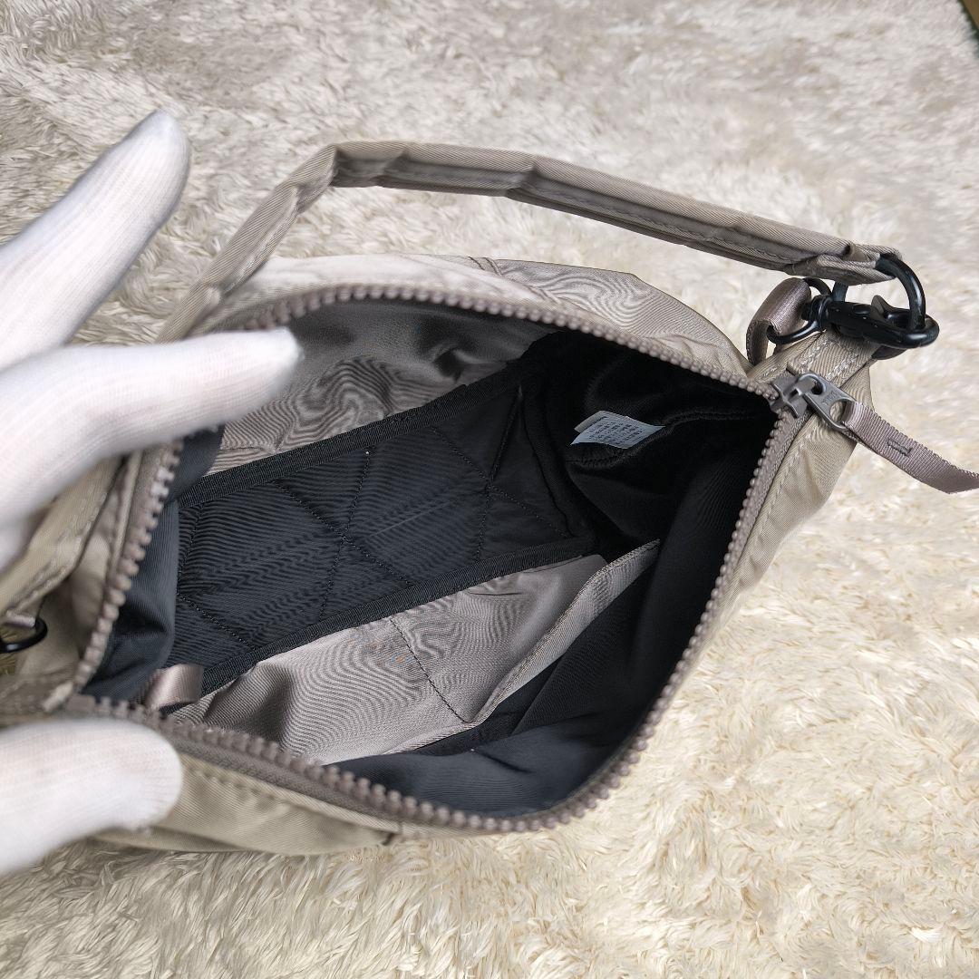 【極美品】ポーターガール シェル ショルダーバッグ グレージュ 肩掛け可