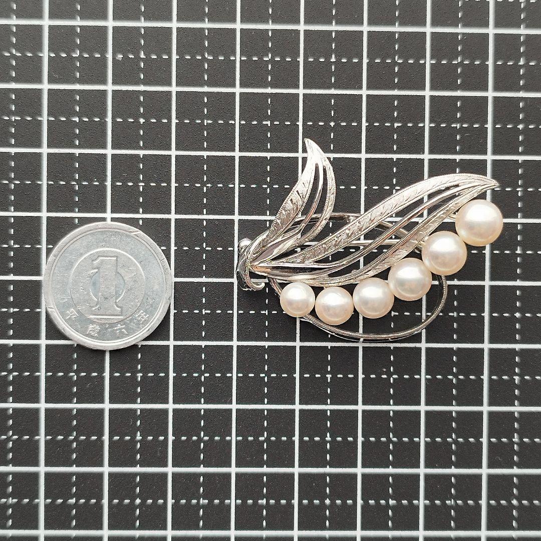 ミキモト　ブローチ　あこや真珠　パール　6粒　5.5〜7.0mm　MS刻印