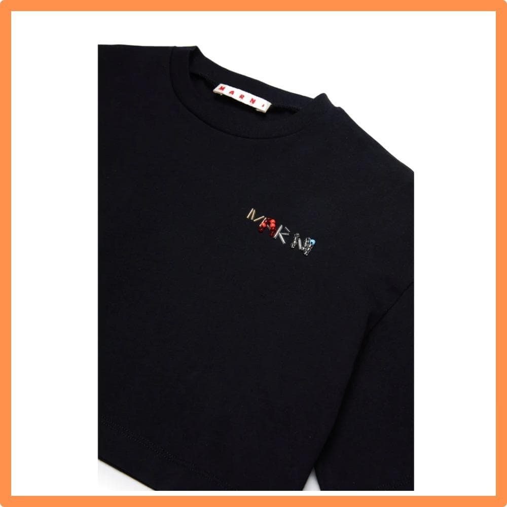 MARNI クロップドTシャツ ブラック 12Y
