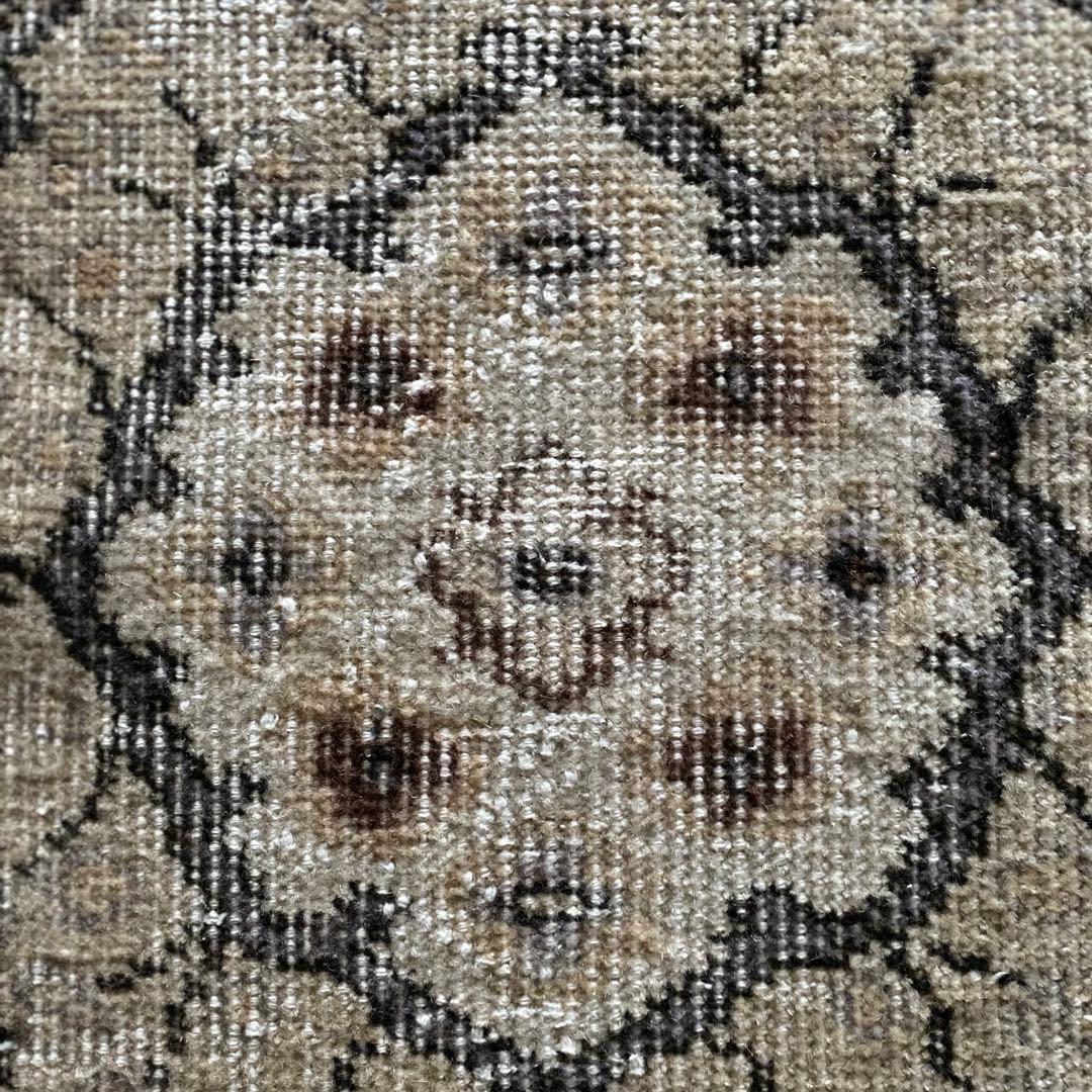 ベージュ　メダリオンヴィンテージラグ　トルコラグ