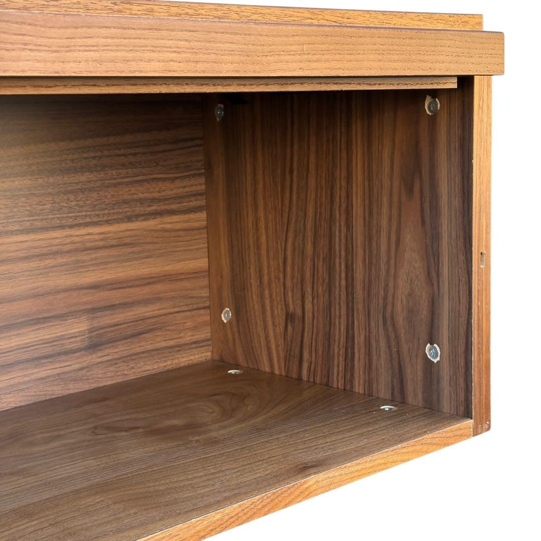 廃盤 希少 無印良品 ユニットシェルフ用 ボックス フラップ扉 ウォールナット