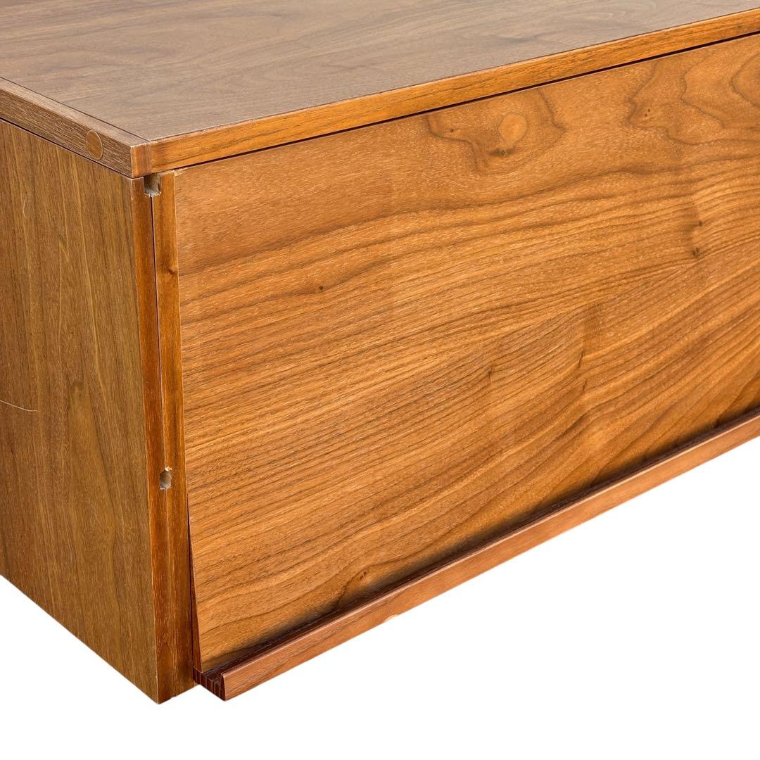 廃盤 希少 無印良品 ユニットシェルフ用 ボックス フラップ扉 ウォールナット