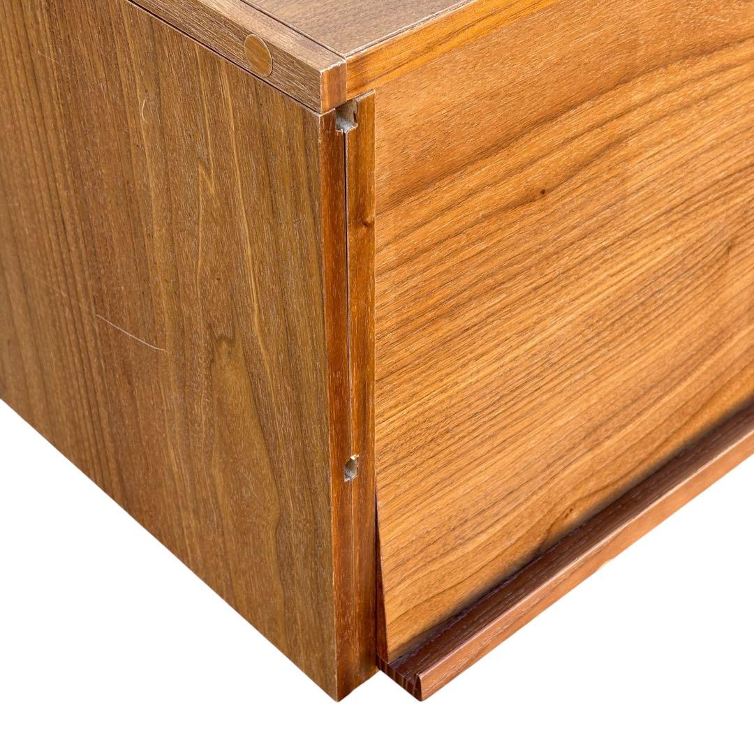 廃盤 希少 無印良品 ユニットシェルフ用 ボックス フラップ扉 ウォールナット