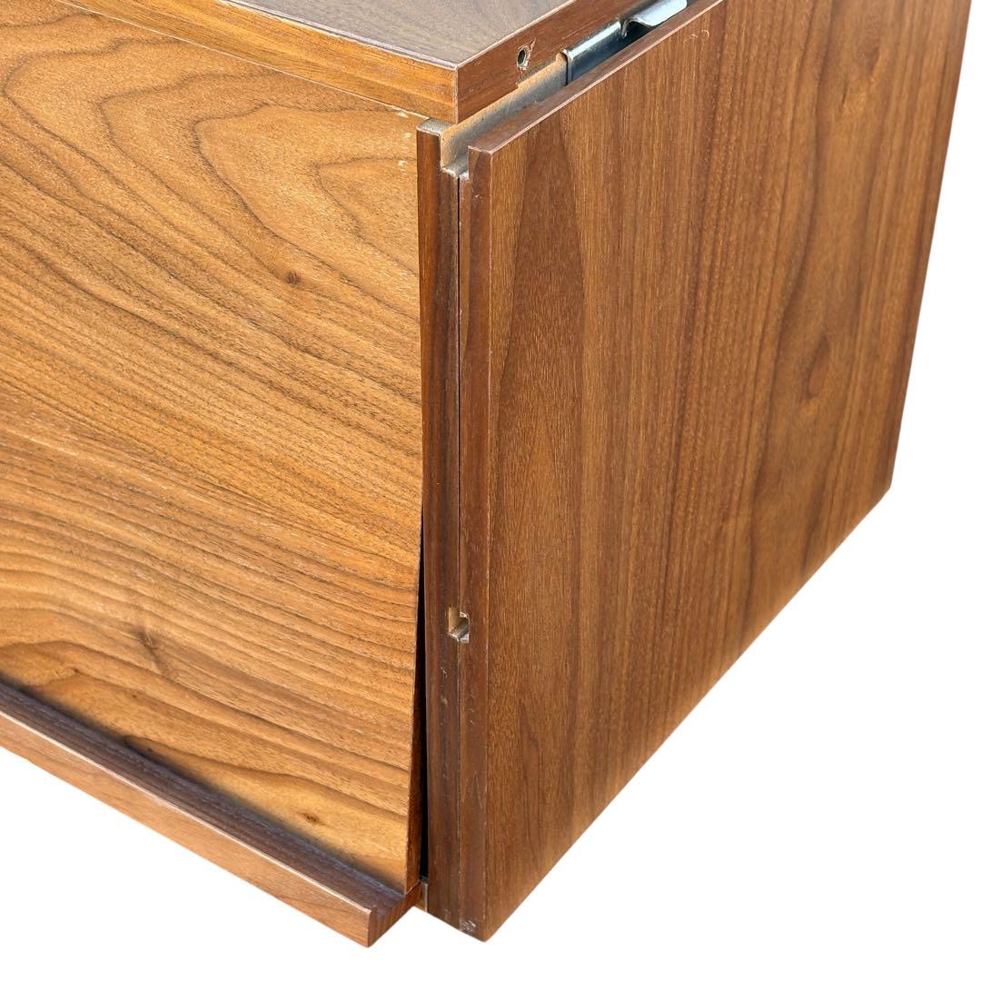 廃盤 希少 無印良品 ユニットシェルフ用 ボックス フラップ扉 ウォールナット