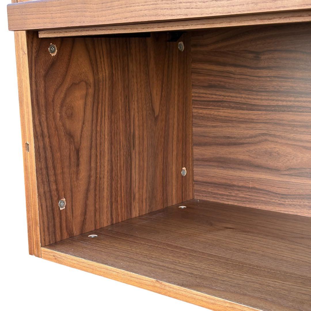 廃盤 希少 無印良品 ユニットシェルフ用 ボックス フラップ扉 ウォールナット