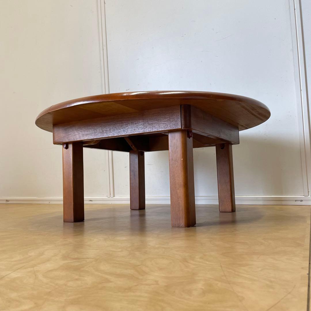 丸テーブル 折りたたみ 丸ちゃぶ台 折り畳み 座卓 木製 幅75センチ レトロ