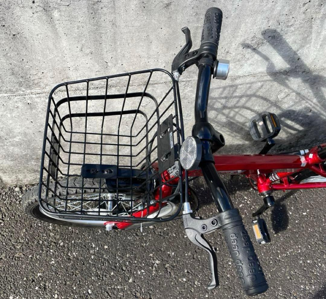 【MOSTONE様】【手渡し　静岡】18インチ自転車　キッズ　ジープ赤