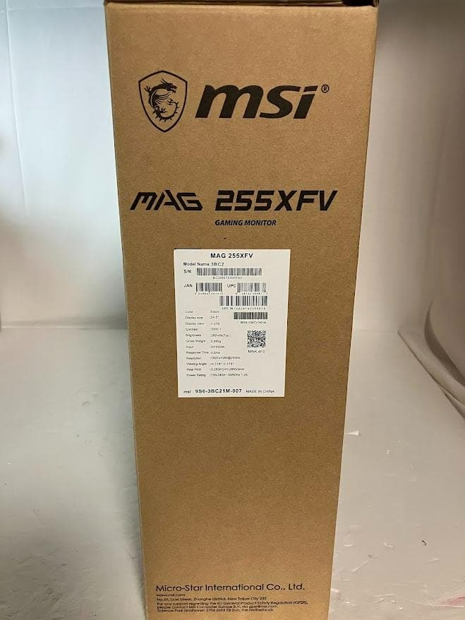 【美品】 msi MAG255XFV 24.5インチ ゲーミングモニター