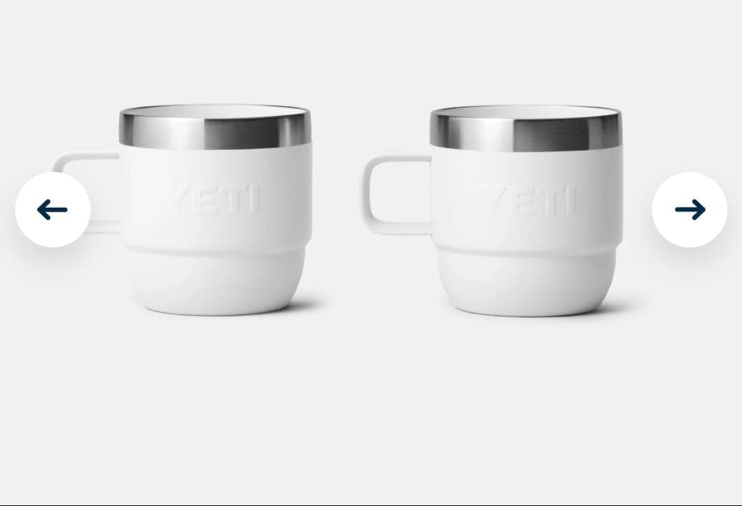 【新品】YETI 6oz スタッカブルマグ ２個セット！ホワイト