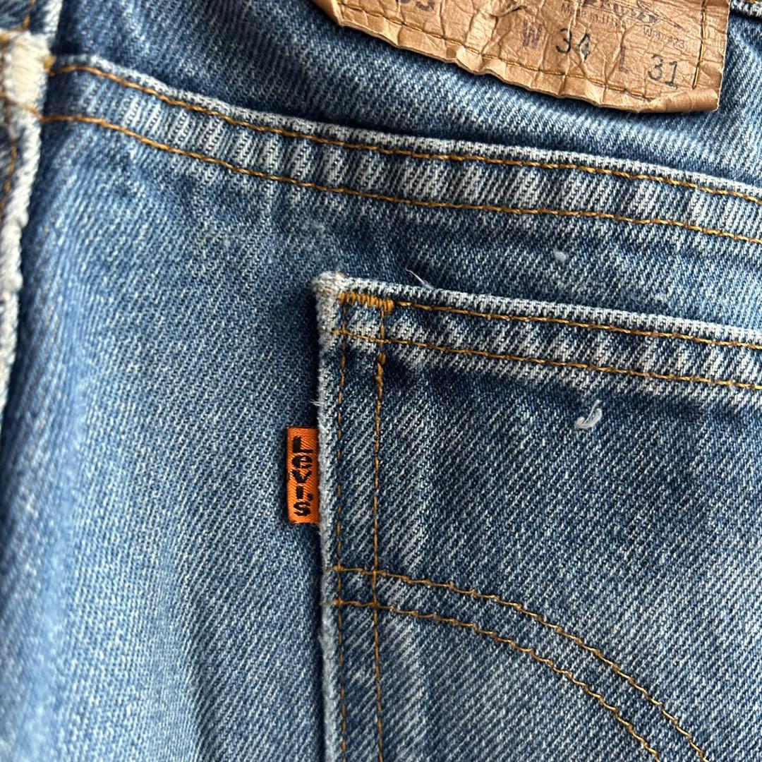 90S USA製 LEVI'S 505 オレンジタブ デニムパンツ 34 ヒゲ