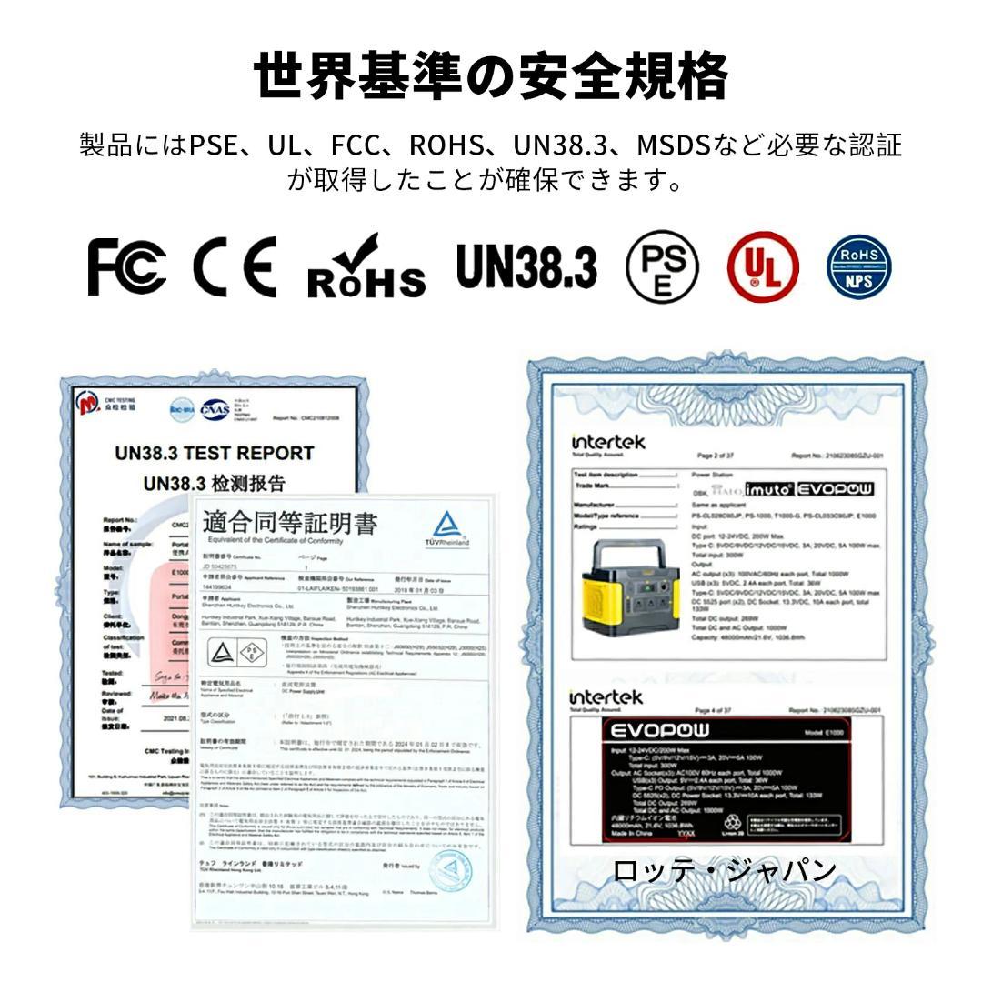 新品・E1500 ポータブル電源 1200W 1531Wh