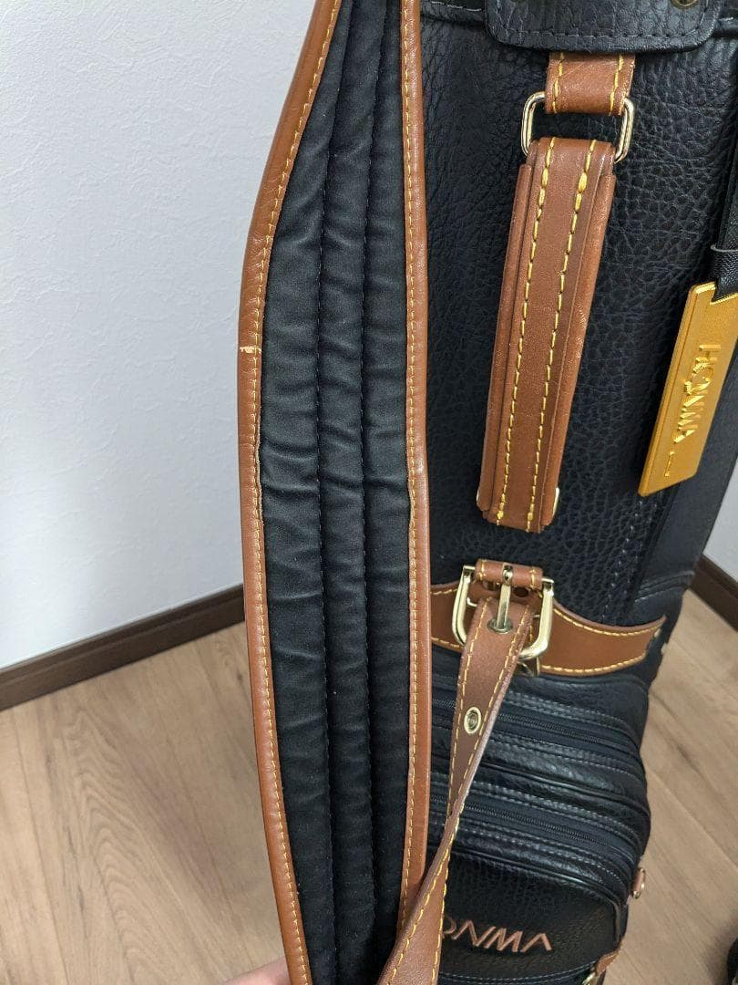 【美品】HONMA ブラック キャディバッグ 黒　ゴルフ　ゴルフバック　おしゃれ
