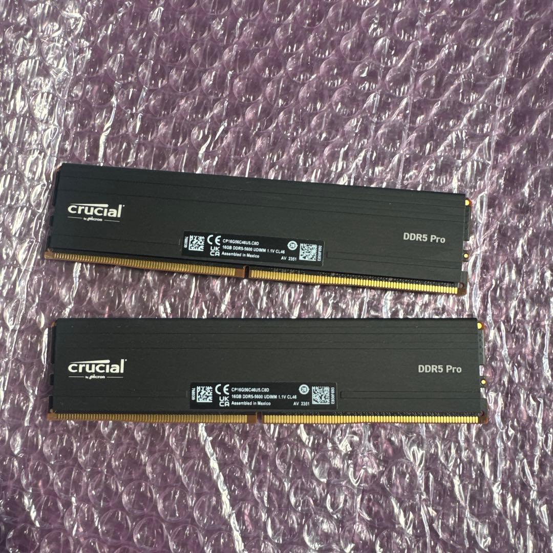 CruciaL DDR5-6000 16GB X 2 32GB セット