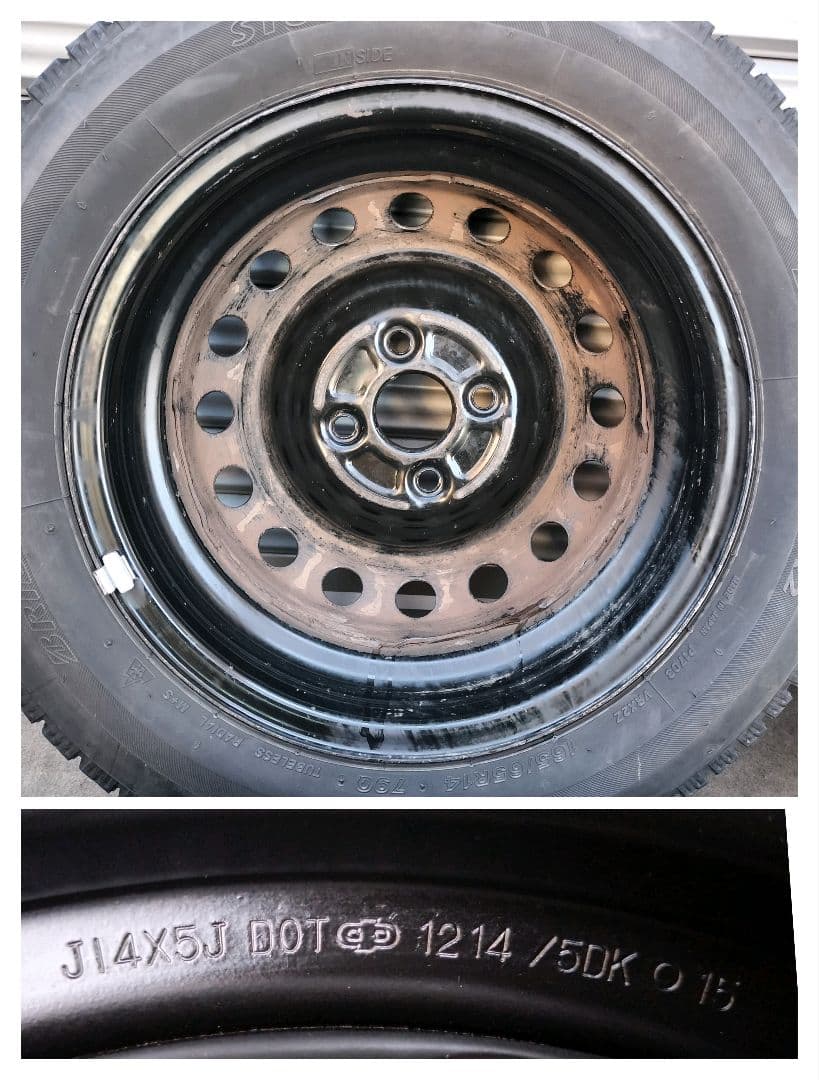 2021年製スタッドレス スチールホイール 165/65R14