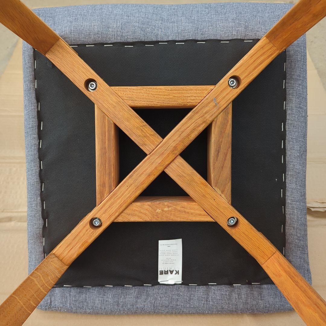 マーガレット　KARE グレー パブリック ダイニングチェア 布張り⑦