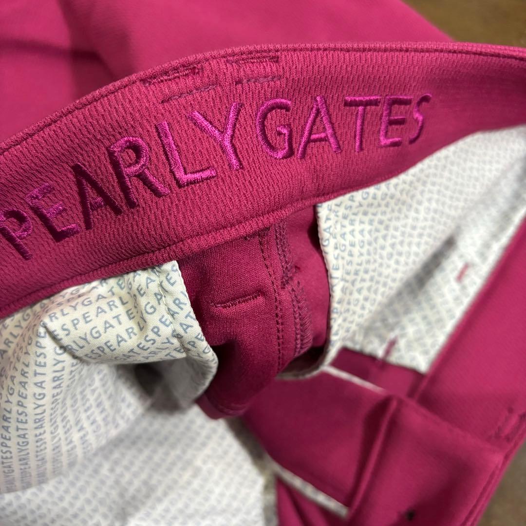 ★パーリーゲイツPEARLYGATES美脚ストレッチパンツ新品未使用ピンク系1M