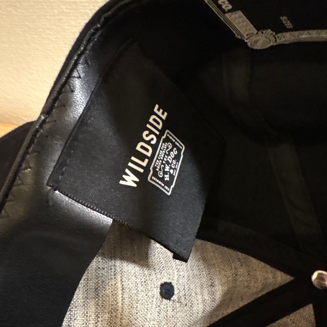 hwdog ヨウジヤマモトコラボブラック刺繍Wロゴベースボールキャップ