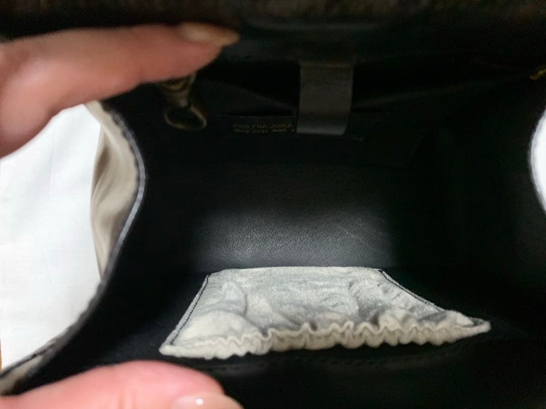 ebagos　エバゴス　カーフハンドバッグ M　ケリー　カーフレザー×紅籐 黒