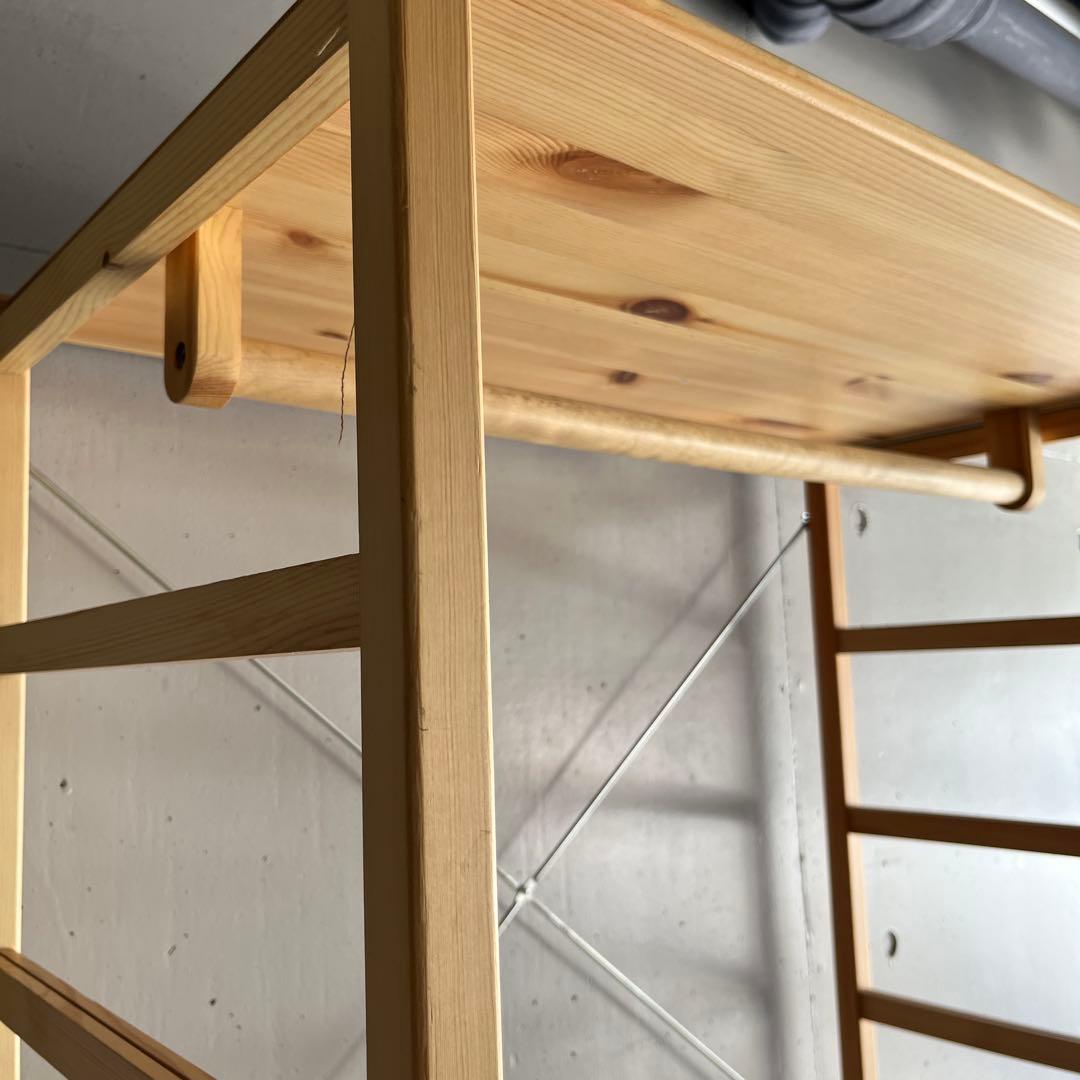 美品・希少木製バー仕様★無印 パイン材ユニットシェルフ・ワードロープ