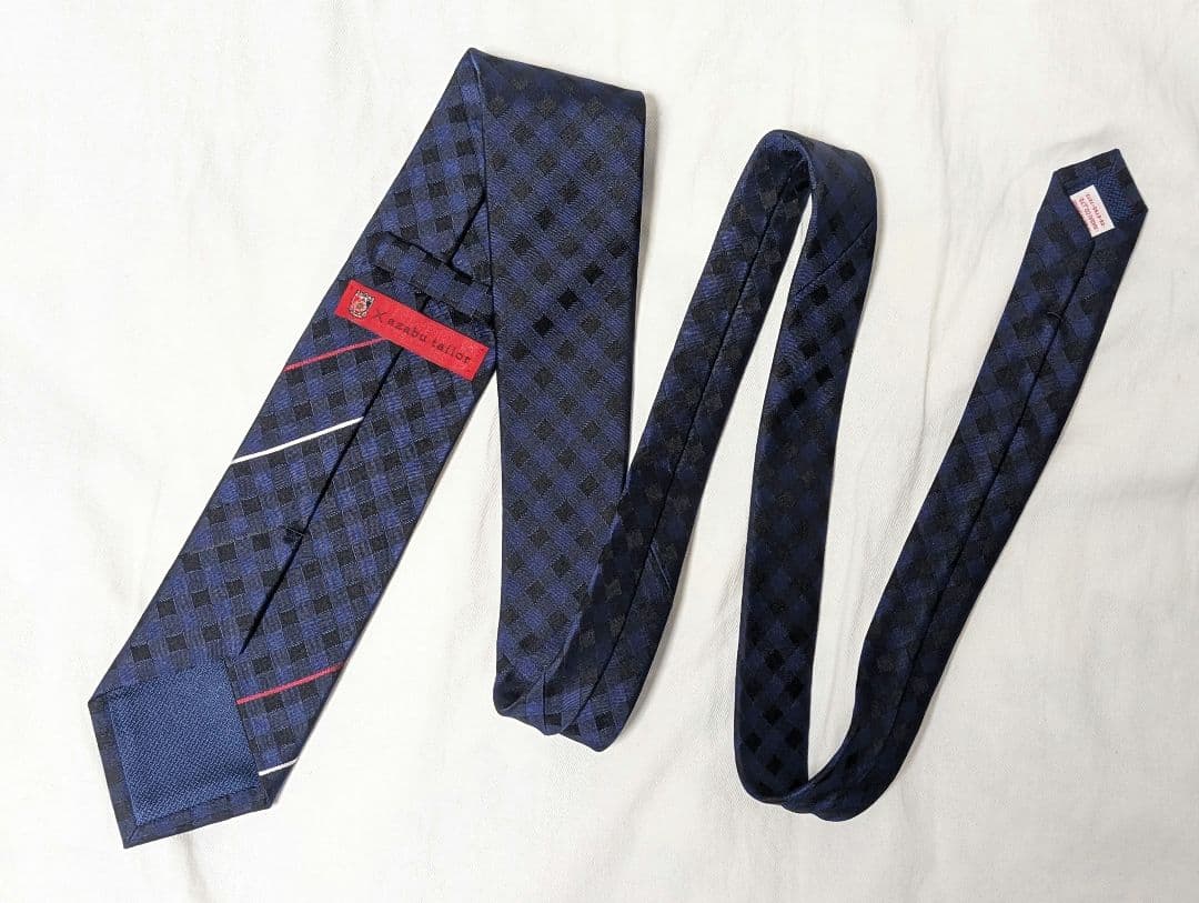 浦和レッズ ネクタイ 麻布テーラー チェック 美品 シルク 希少