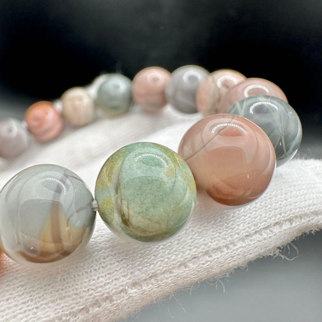 可愛いマカロンカラー！　パステルカラー　アラシャンメノウ　ブレスレット
