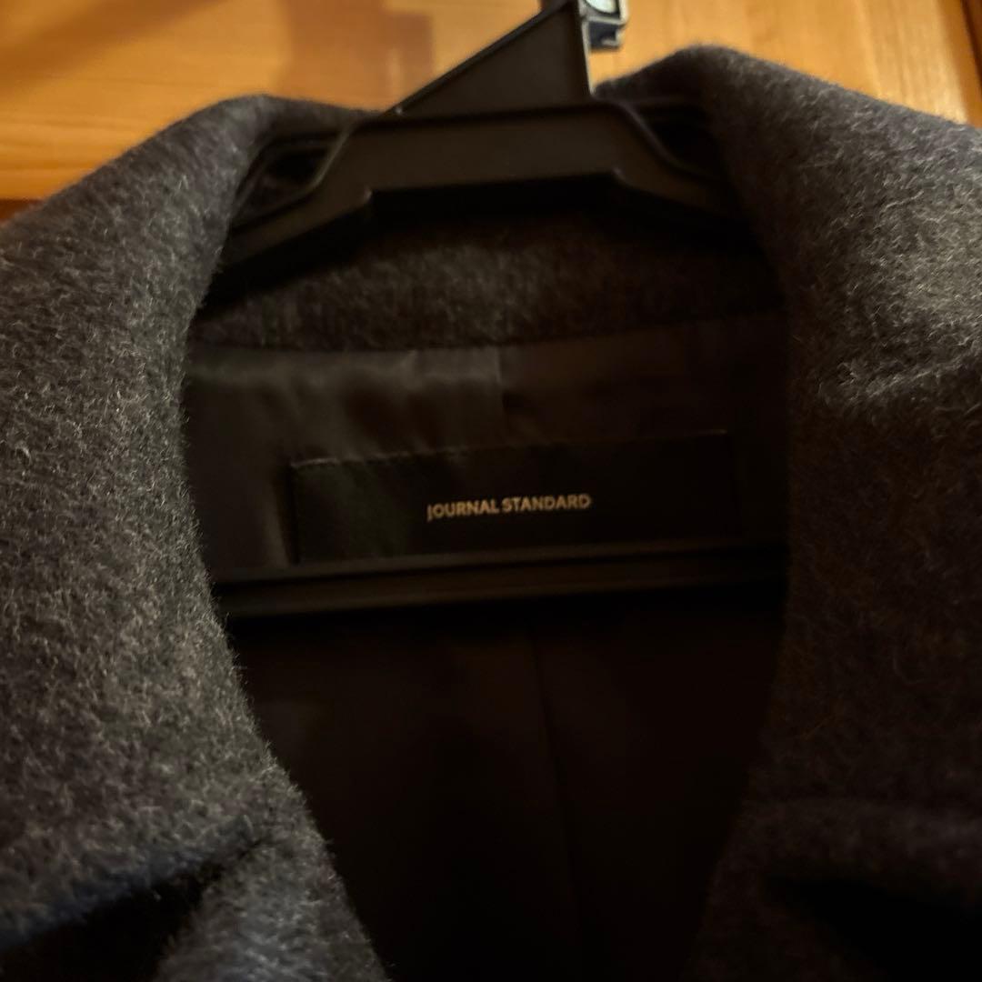 JOURNAL STANDARD ウールアンゴラバルカラーミドルコート グレー