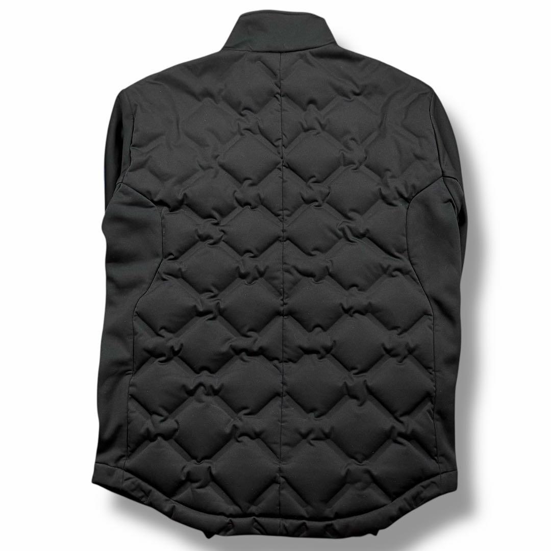 美品 DESCENTE ゴルフウェア キルティング ロゴ ダウン アウター 黒