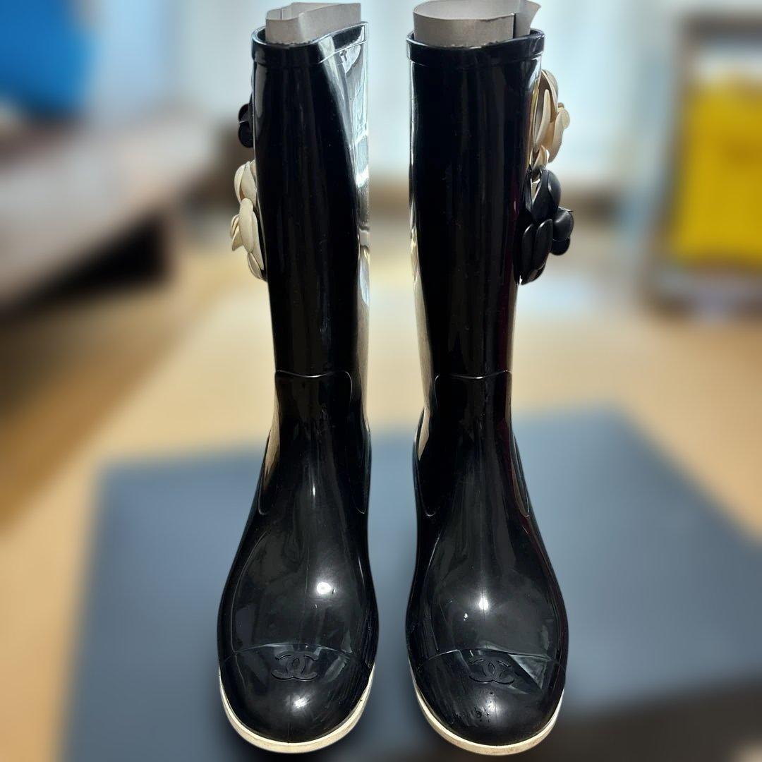 お値下げ　シャネル　CHANEL ブーツ　レインブーツ　41