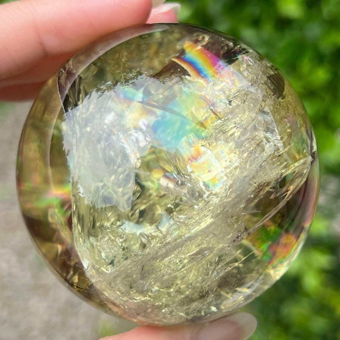 ✳️専用‼️至宝✨ファントムと美麗レインボー✨幸運の石✨虹入り シトリン丸玉 他1点