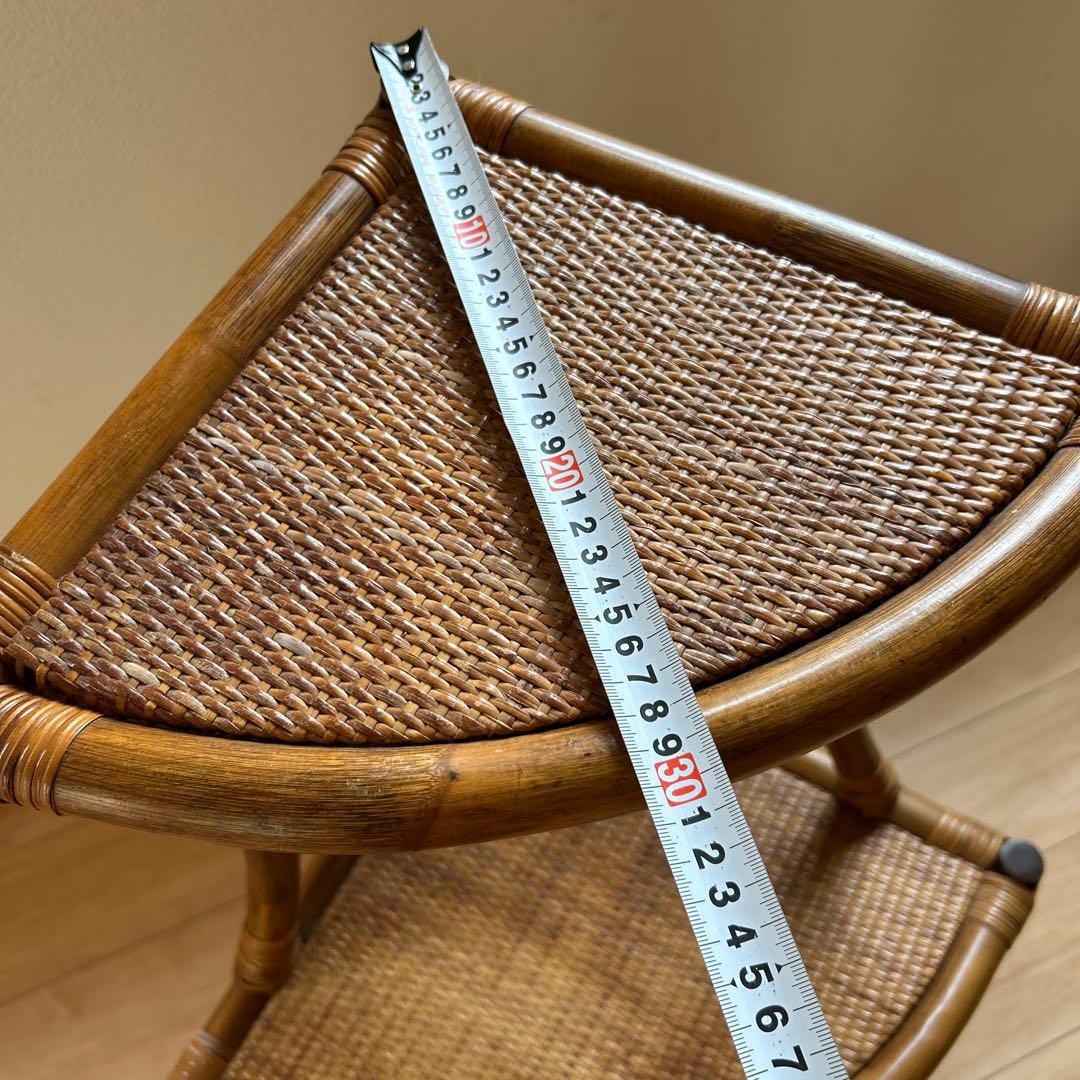 籐 ラタン チェスト 昭和 レトロ コーナーラック