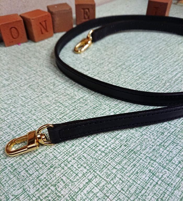 【きんた様】2本ヌメ革ショルダーストラップ　黒