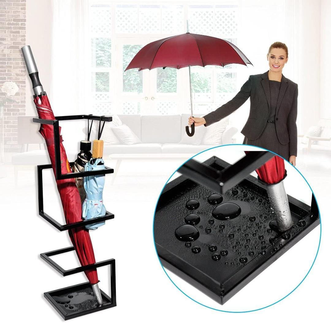 優雅なスリム傘立て | 長傘及び折りたたみ傘対応 | おしゃれなデザイン |