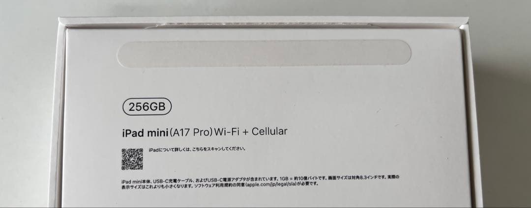 【極美品】 iPad mini 7世代 A17Pro 本体 256GB セルラー