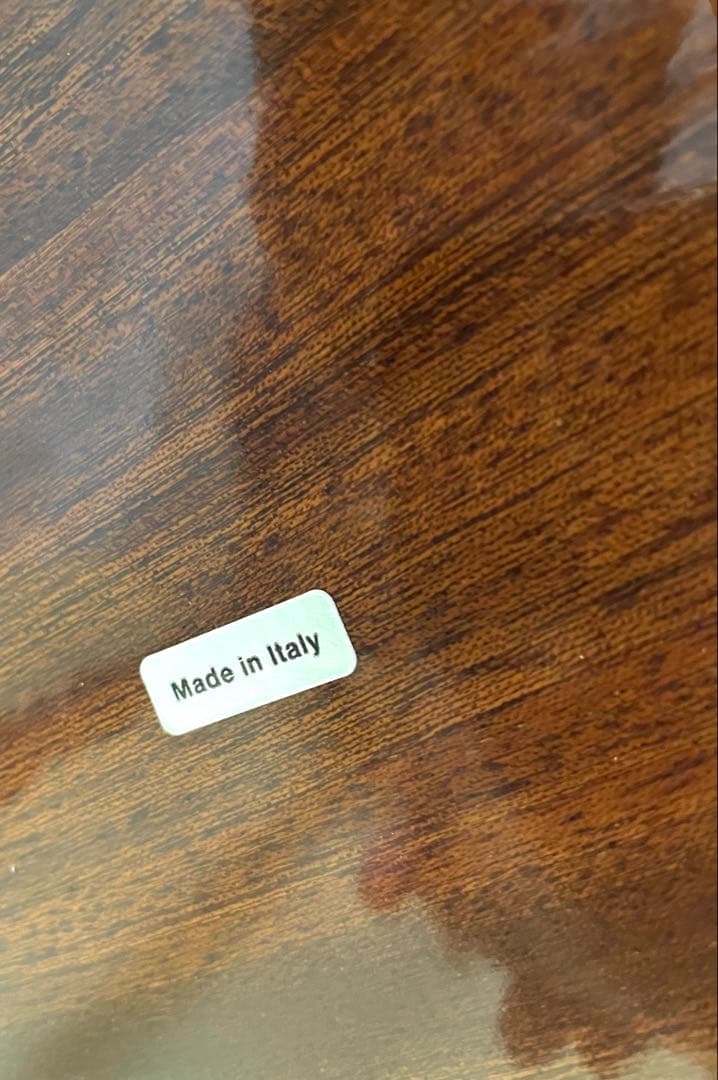 イタリー製 サービスワゴン 二段式サイドテーブル 象嵌 アンティーク