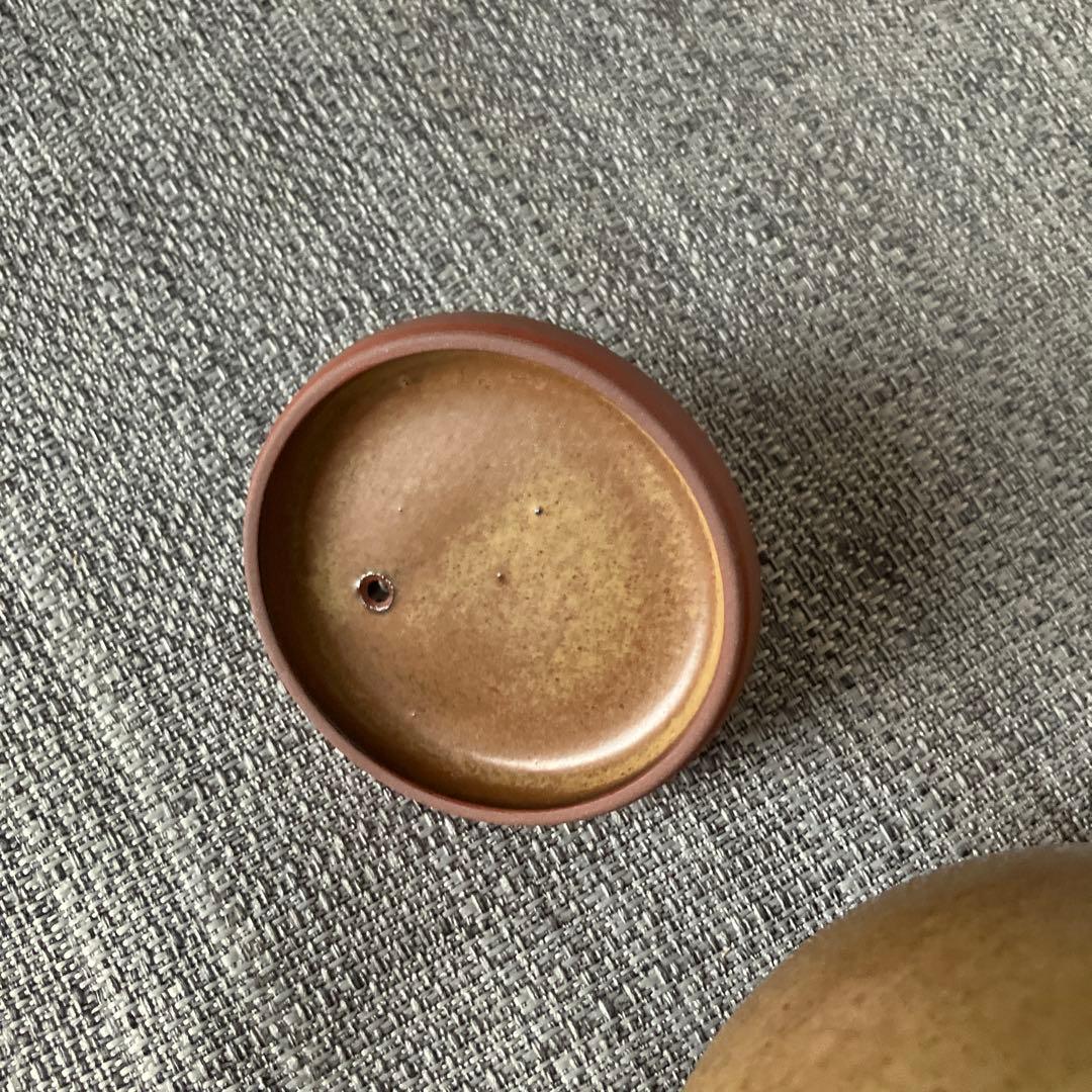 未使用　伊藤赤水　茶器　柿　人間国宝