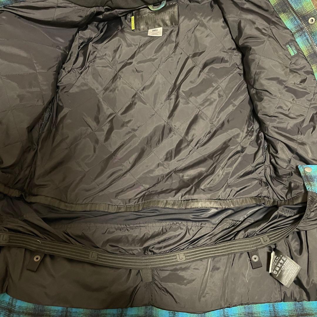 Burtonバートンスキーウェアスノーボードジャケットパーカー水色黒チェック柄